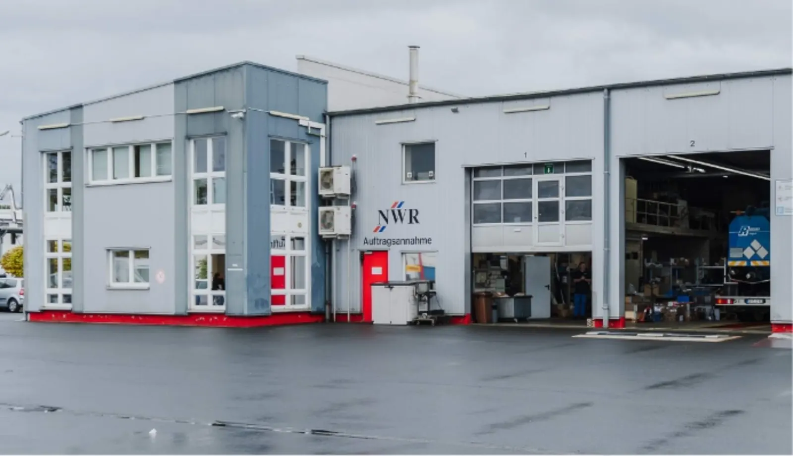 Betriebsgebäude der NWR GmbH an der Kelvinstraße in Köln